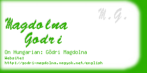 magdolna godri business card