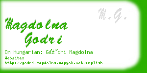 magdolna godri business card